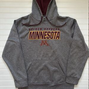 Minnesota Golden Gophers Hoodie Sweatshirt Champion Medium Gray Embroidered NCAA